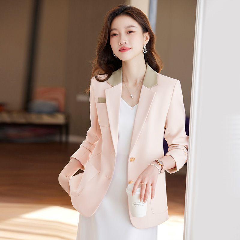 Elevate Your Style with This Pink Suit Jacket for Women's Spring & Autumn Coat