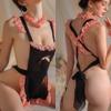 Sexy Uniform Perspective Soft Yarn Bareback Lace Apron Role Playing Setsexy Towys for Women Sexy Lingerie Erotic Costume 18 Xxx