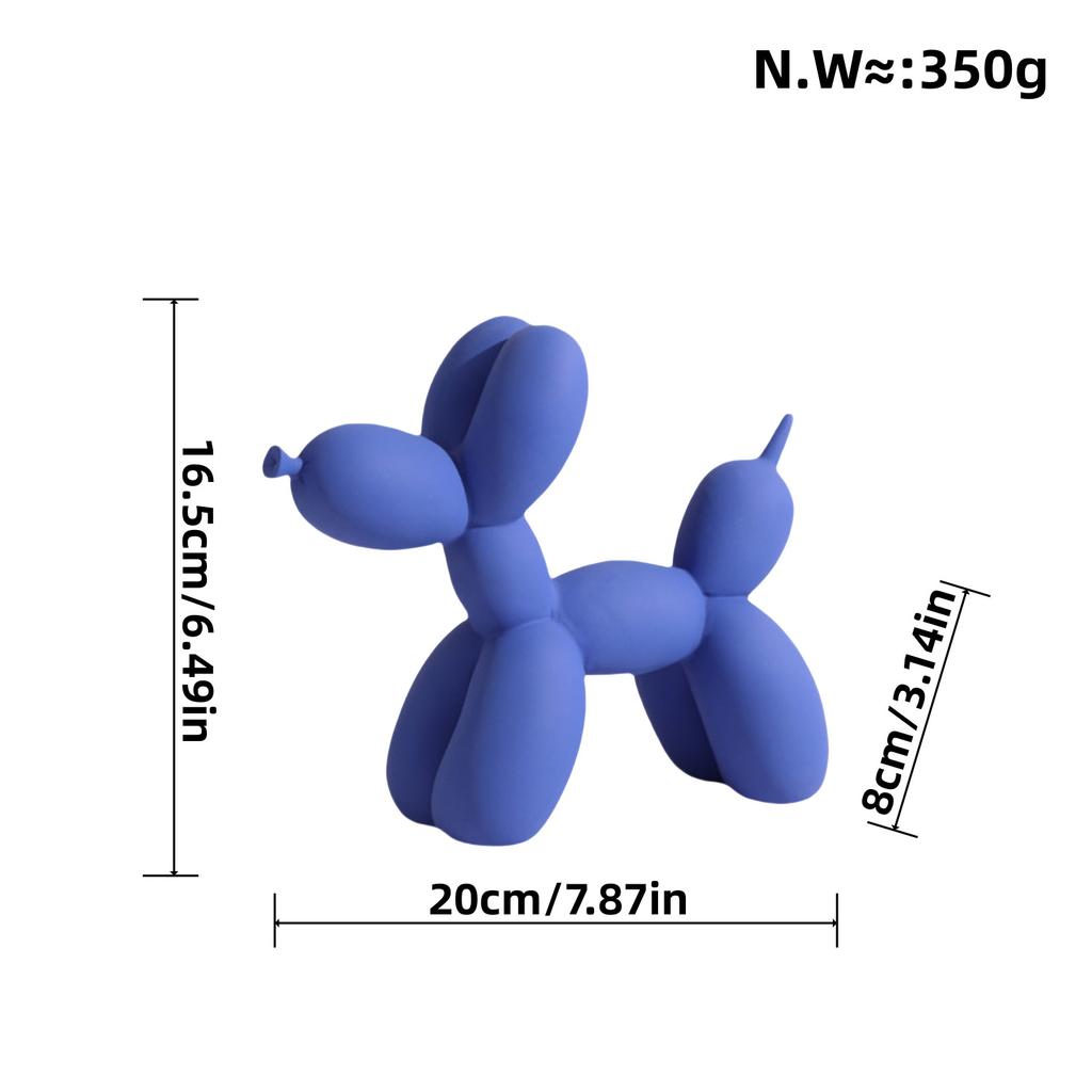 Modern Sleek Nordic Creative Design Balloon Dog Ornaments Living Room Bedroom Wine Cabinet Decoration Resin Craft Plush Decoration Art