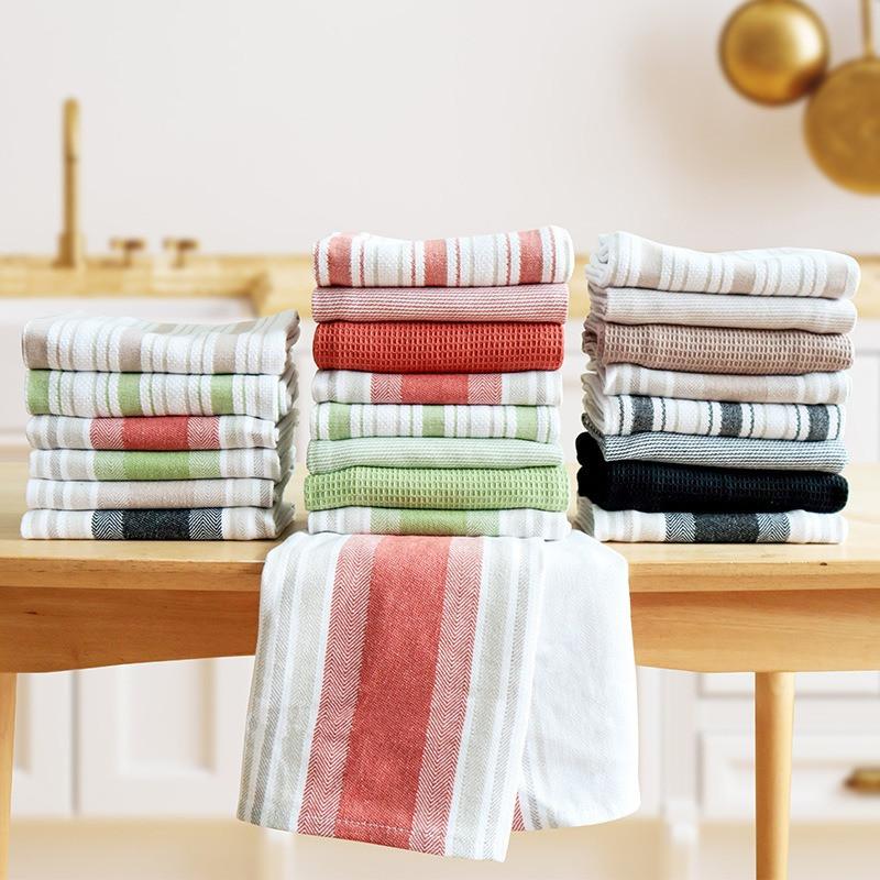 4Pcs/set 45x65cm Cotton Woven Waffle Dinner Table Napkins Kitchen Tea Towels Absorbent Dish Cleaning Cloth
