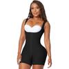 European & American Plus Size Open-Crotch Body Shaper: Hip Lifting, Tummy Control Bodysuit with Row Buckle.