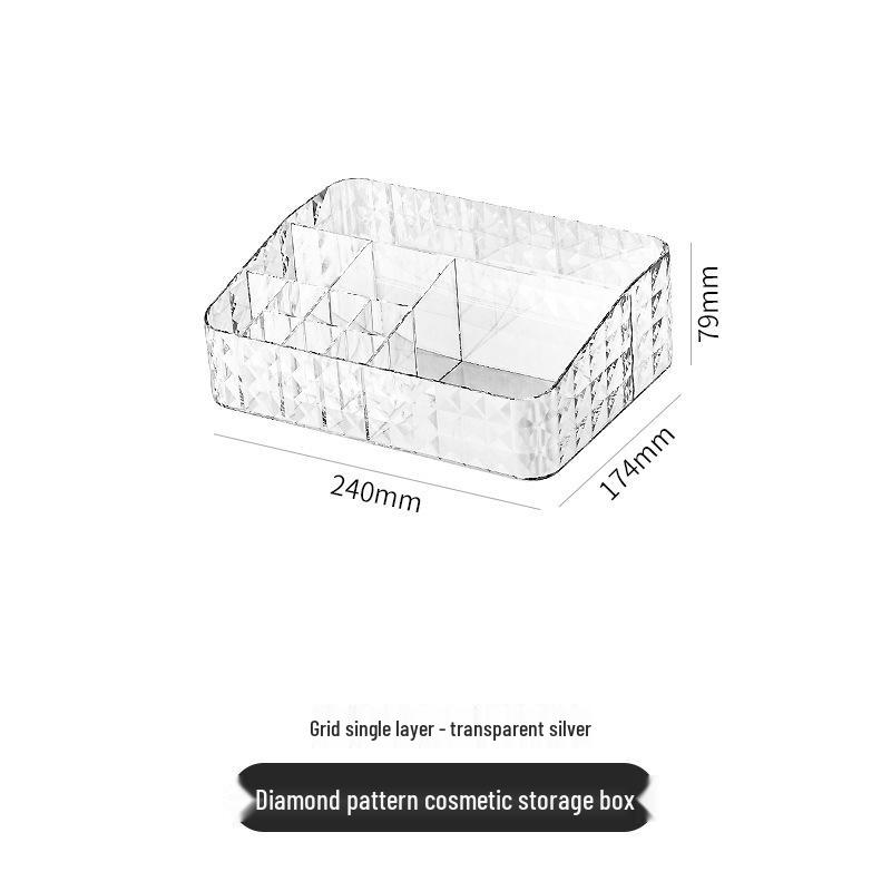 

Прозрачный пыленепроницаемый настольный ящик для хранения косметики с выдвижными ящиками для средств по уходу за кожей и помад