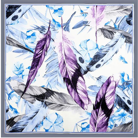 

Autumn Feather Painting Women Twill Silk Scarf Large Square Shawl 130cm Pashmina Oversize Scarves Lady Gifts 90x90cm