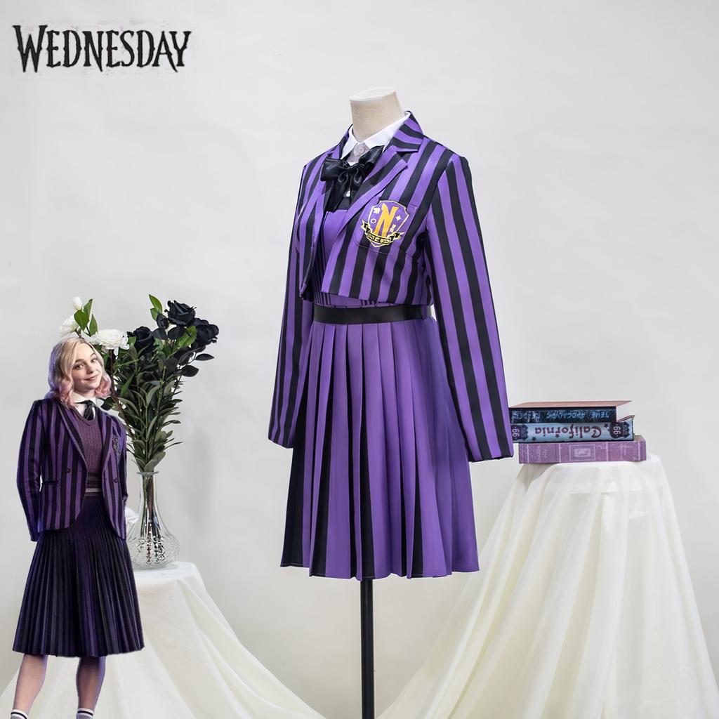 Wednesday Season 2 Cos Costume Wolf Girl Enid Adams Cosplay School Uniform Halloween