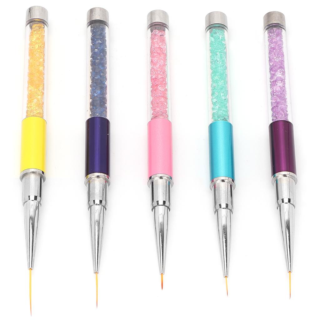 5pcs Nail Art Liner Brushes Manicure Art Point Drill Drawing Painting Brushes Pen