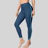 CHARMLEAKS Women High Waist Swim Pants Color Block Leggings Elastic Swimming Wear Tankini Bikini Bottom Beach Wear Swim Tights