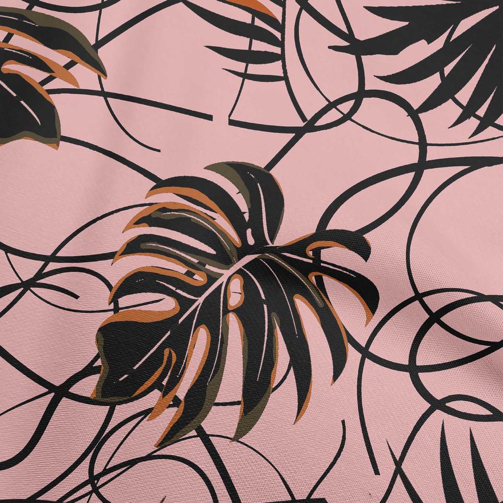 oneOone Cotton Flex Mint Green Fabric Abstract Tropical Leaf Craft Projects Decor Fabric Printed By The Yard 40 Inch
