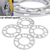 4 Pcs 3/5/6/8/10mm Car Modification Universal Aluminum Car Wheel Spacer Adaptor Shims Plate Car Wheel Hub Modification Widened