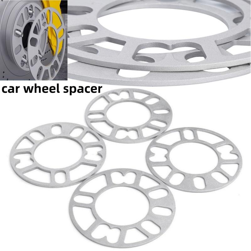 4 Pcs 3/5/6/8/10mm Car Modification Universal Aluminum Car Wheel Spacer Adaptor Shims Plate Car Wheel Hub Modification Widened