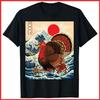 Gobblezilla Turkey Funny Thanksgiving Black Cotton T-Shirt S-5XL