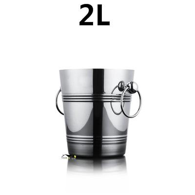 2L/4L European Style Stainless Steel Ice Bucket Wine Champagne Wine Chiller Wine Bottle Cooler Beer Chiller Ice Barrel Bar Tools