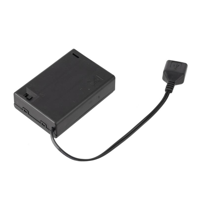 2/3/4/6/8 Slot AA Battery Case Storage Case Box With USB For Building Led Light Kit With Switches for Led Light Kit