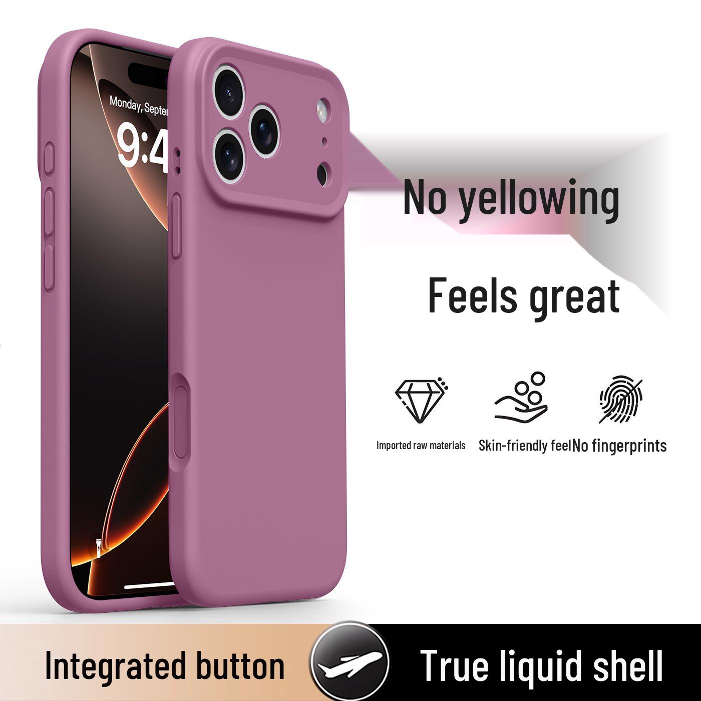 

iPhone 17 Pro Max Full Coverage Silicone Case with Integrated Buttons 16 Pro