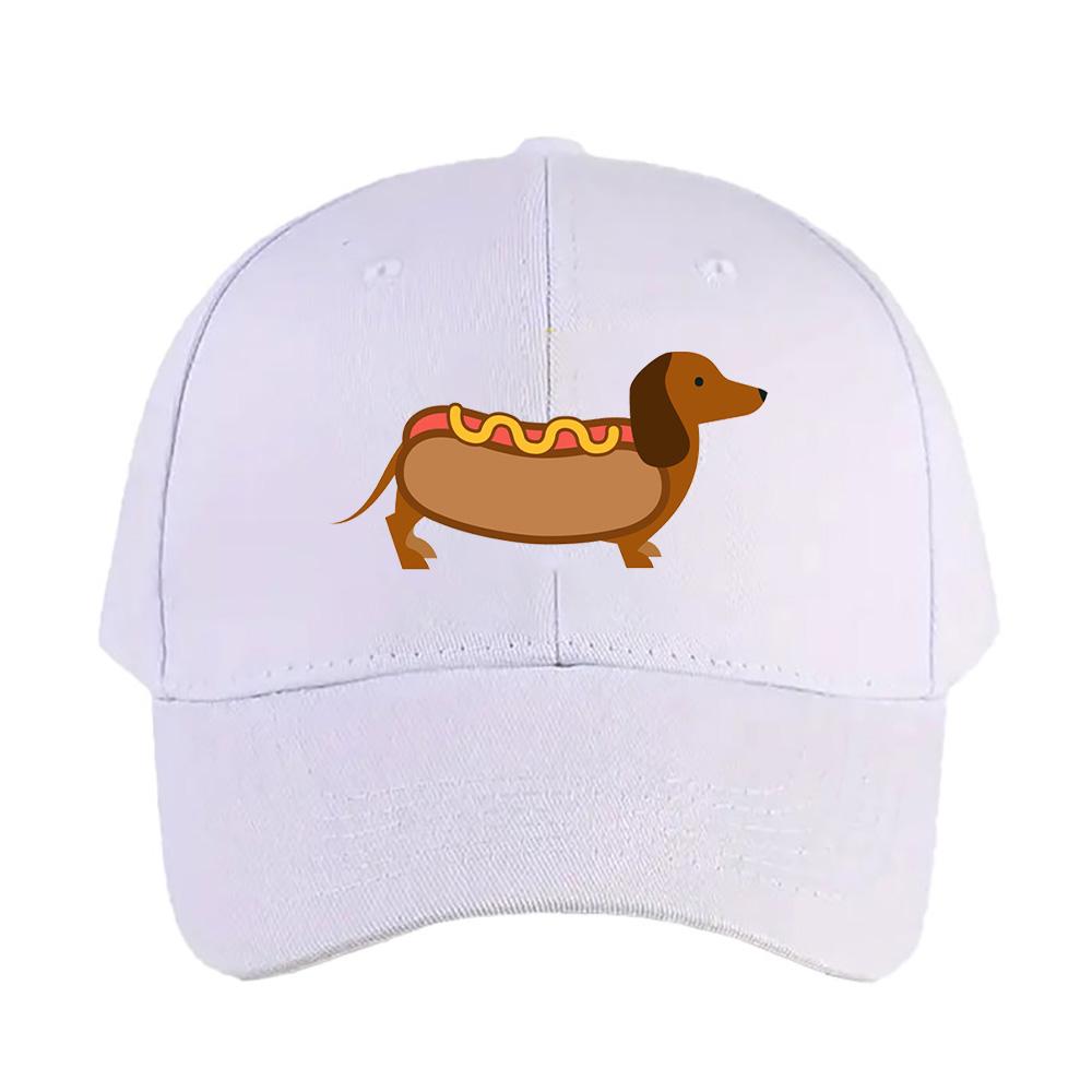 Hotdog Weiner Dog Woman Man Summer Baseball Cap Adjustable with Curved Brim Duckbill Cap Protection Sun Hats