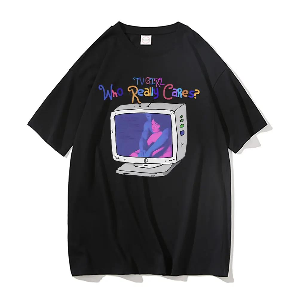 TV Girl Tshirt Unisex French Exit Album T-shirt Gift for Indie Music Fan Tee Lovers Rock Simple Drawing Music Band Graphic Shirt