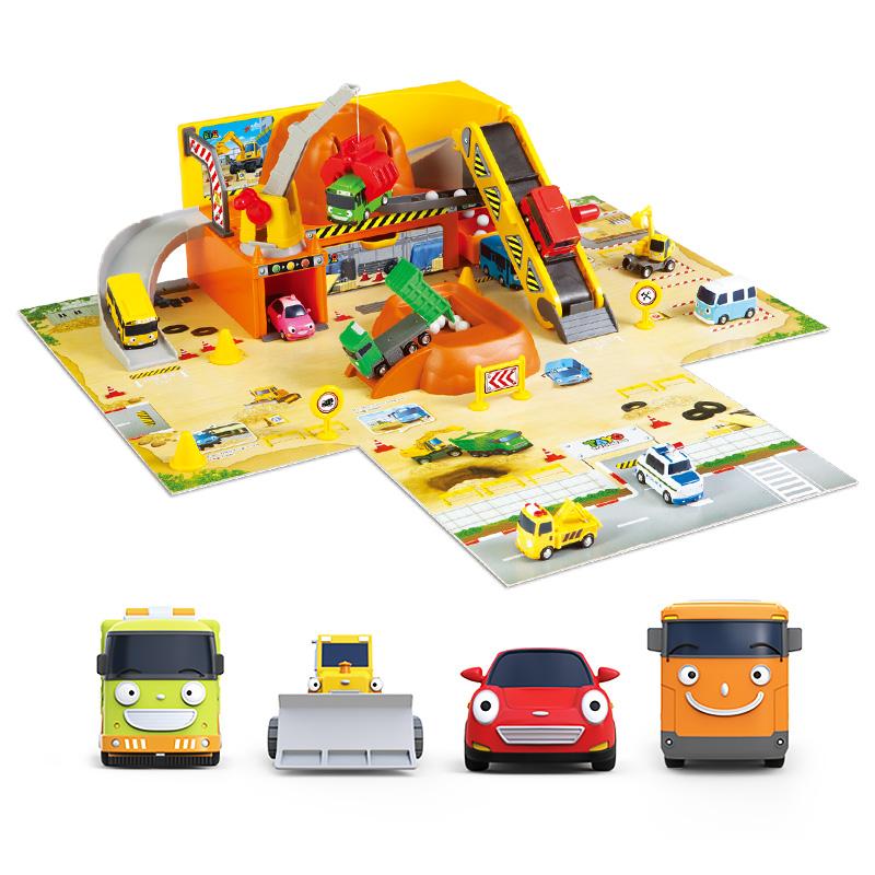 [pororomall] Tayo The Little Bus Mighty Heavy Equipment Play Set + Minicar Series 3