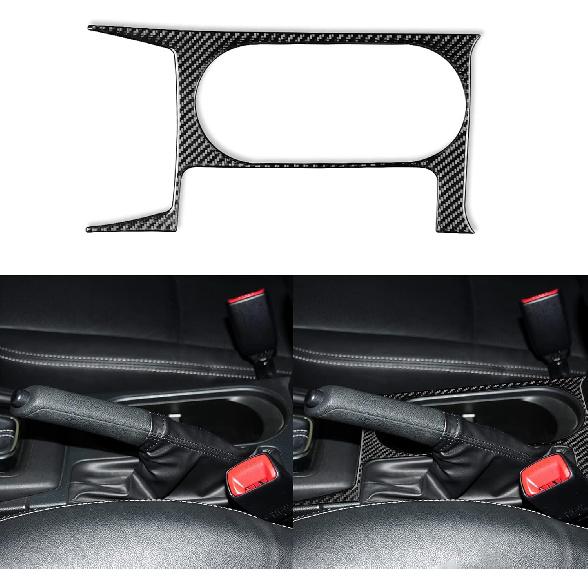 1pc Car Center Console Gear Shift Panel Decoration Sticker Real Soft Carbon Fiber car Interior Compatible with Subaru Forester 2008-2012 Accessories