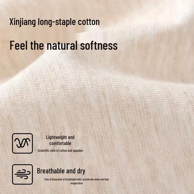 Mao Ren Men's 80s Undyed Cotton Antibacterial Boxer Briefs