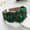 Elegant Vintage Inspired Rhinestone & Floral Headband Wide, Glamorous Hair Accessory for Women | Perfect for Parties & Formal Events