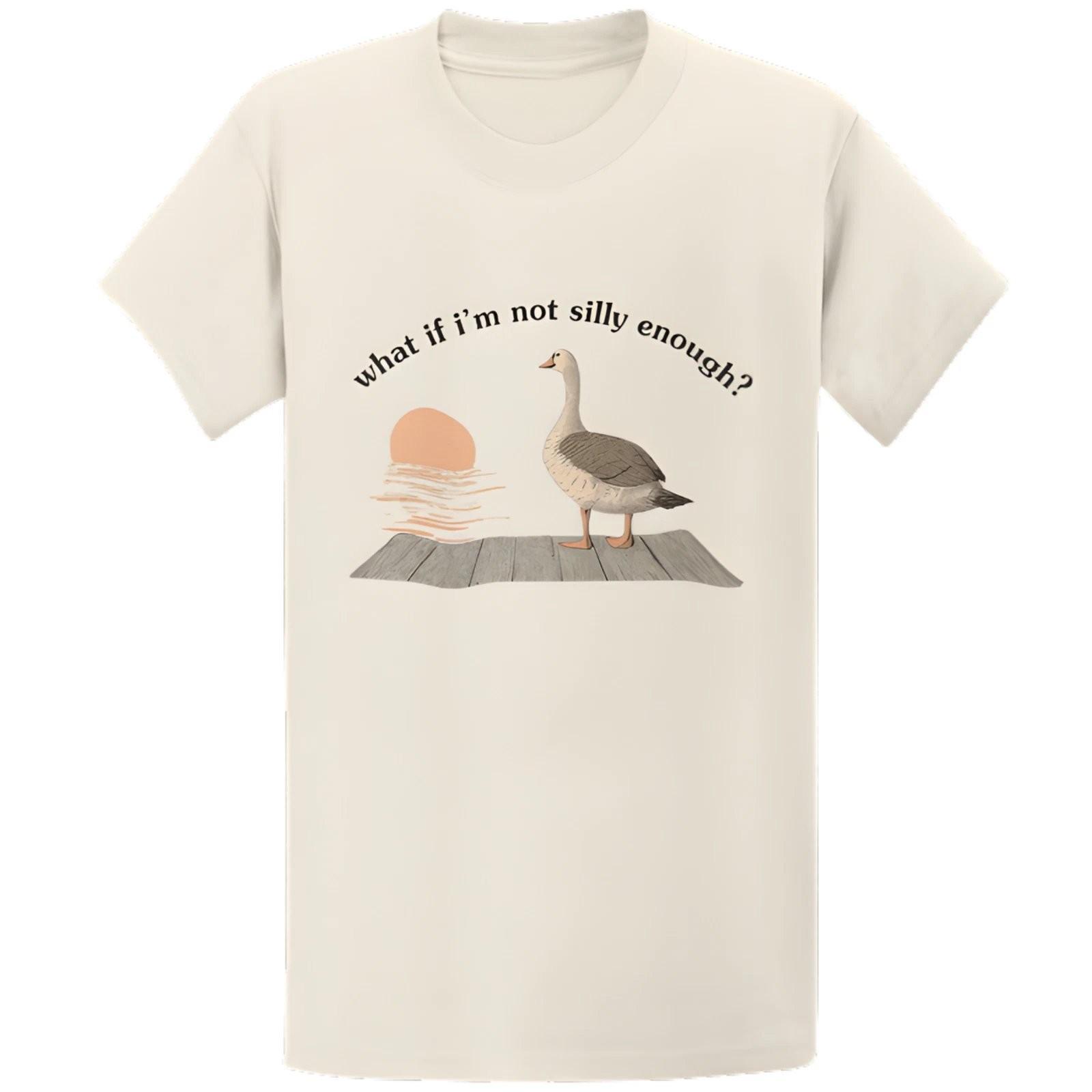 Gildan 5000 Silly Goose T-Shirt Funny Meme Graphic Tee XL