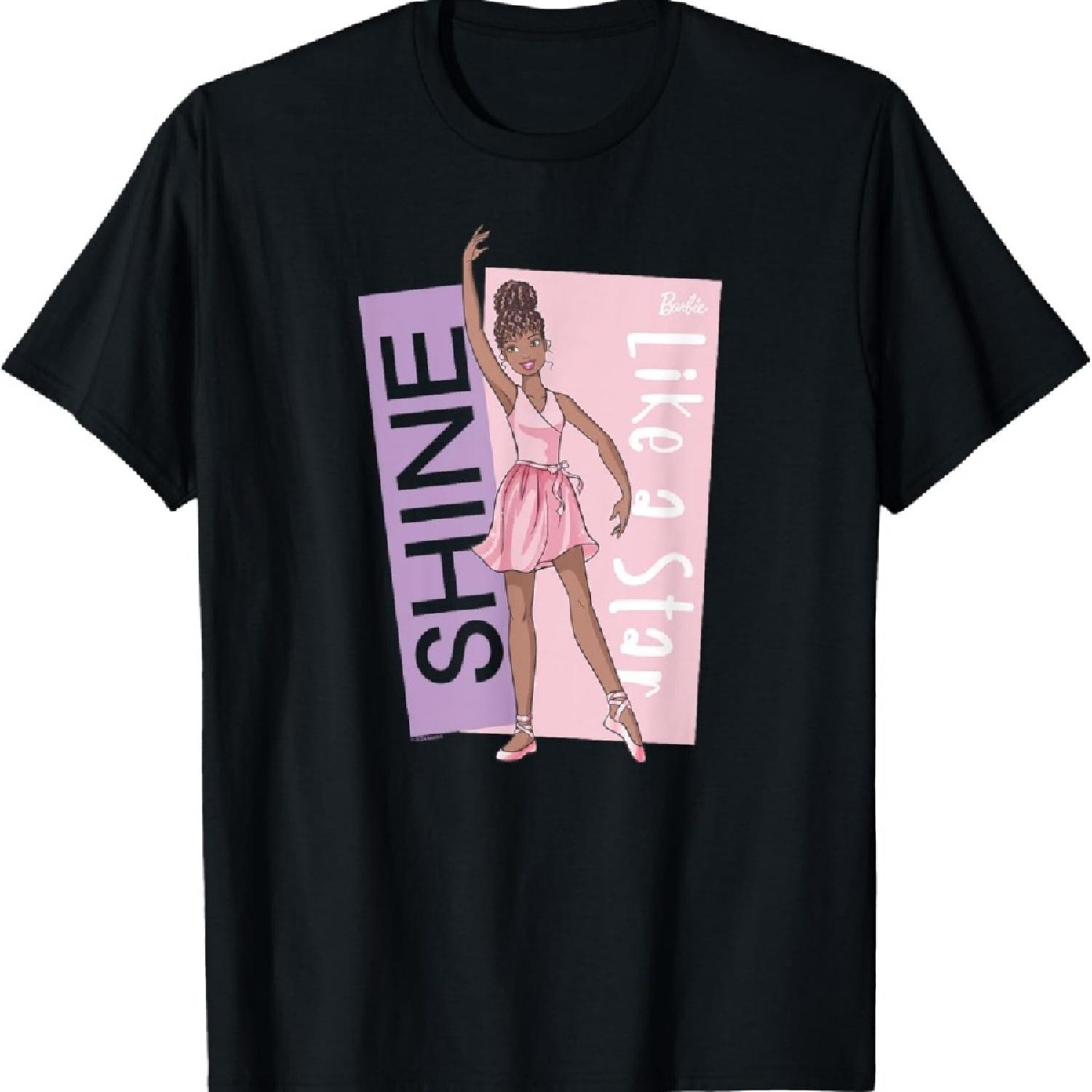 

Barbie - Ballerina Barbie - Pink Leotard Shine Like a Star T-Shirt XXXXXL