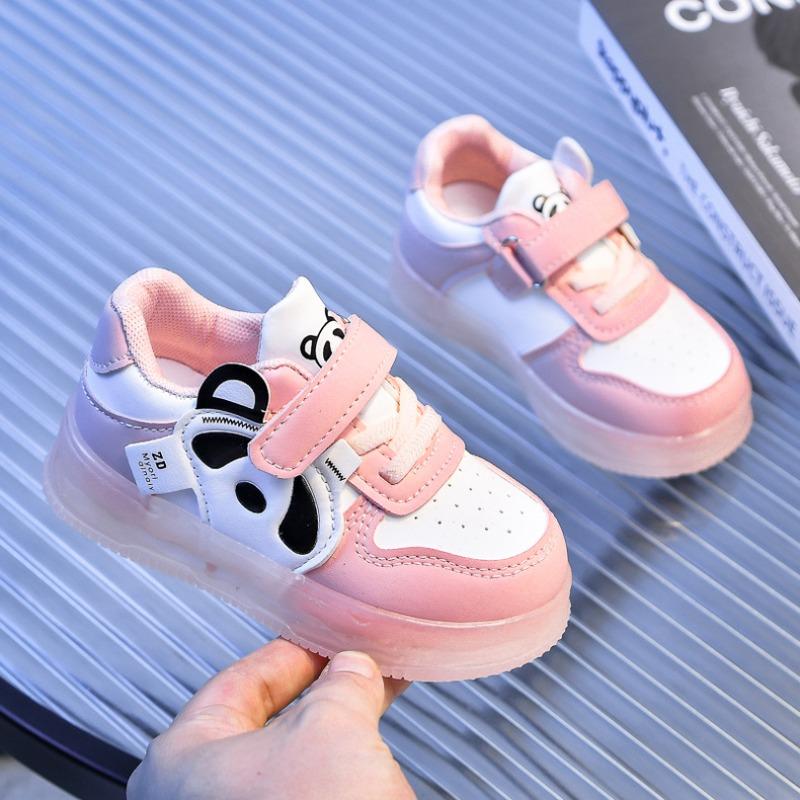 Cartoon Light-Up Baby Shoes | Soft-Sole LED Sneakers for Toddlers, Anti-Slip Board Shoes for Boys & Girls Everyday Sneakers