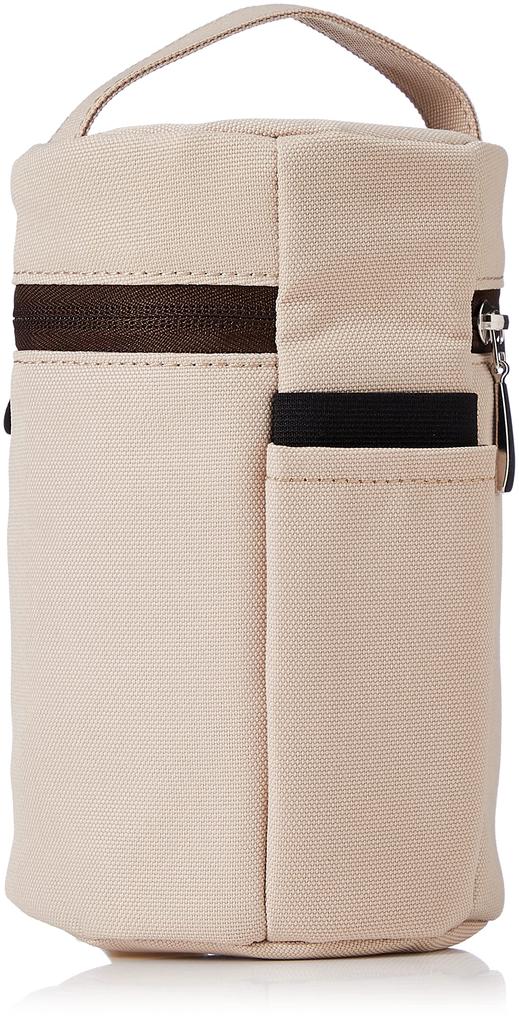 ZOJIRUSHI [Limited Stock] Zojirushi Soup Jar Pouch, Medium (Food Jar Size 350-550mL), with Cutlery Pocket and Handle, Fully Washable, Beige,