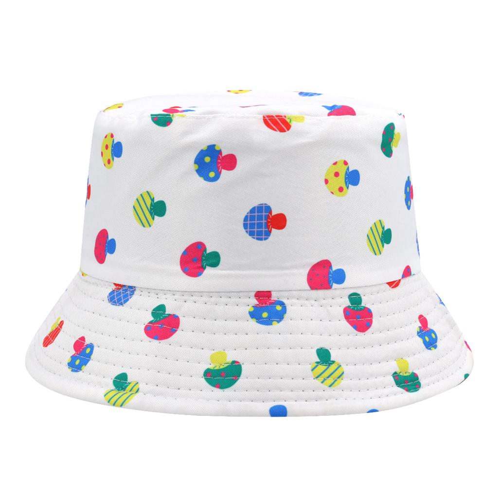 Mushroom Print Reversible Bucket Hat Women Men Summer Outdoor Sunscreen Fisherman Hat Unisex Fashion Decorate Sun Panama Hip Hop
