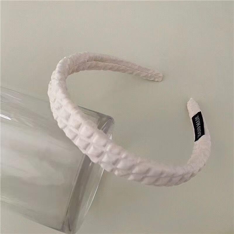 Candy Color High Crown Face Washing Headband with Sponge Hairband Pattern