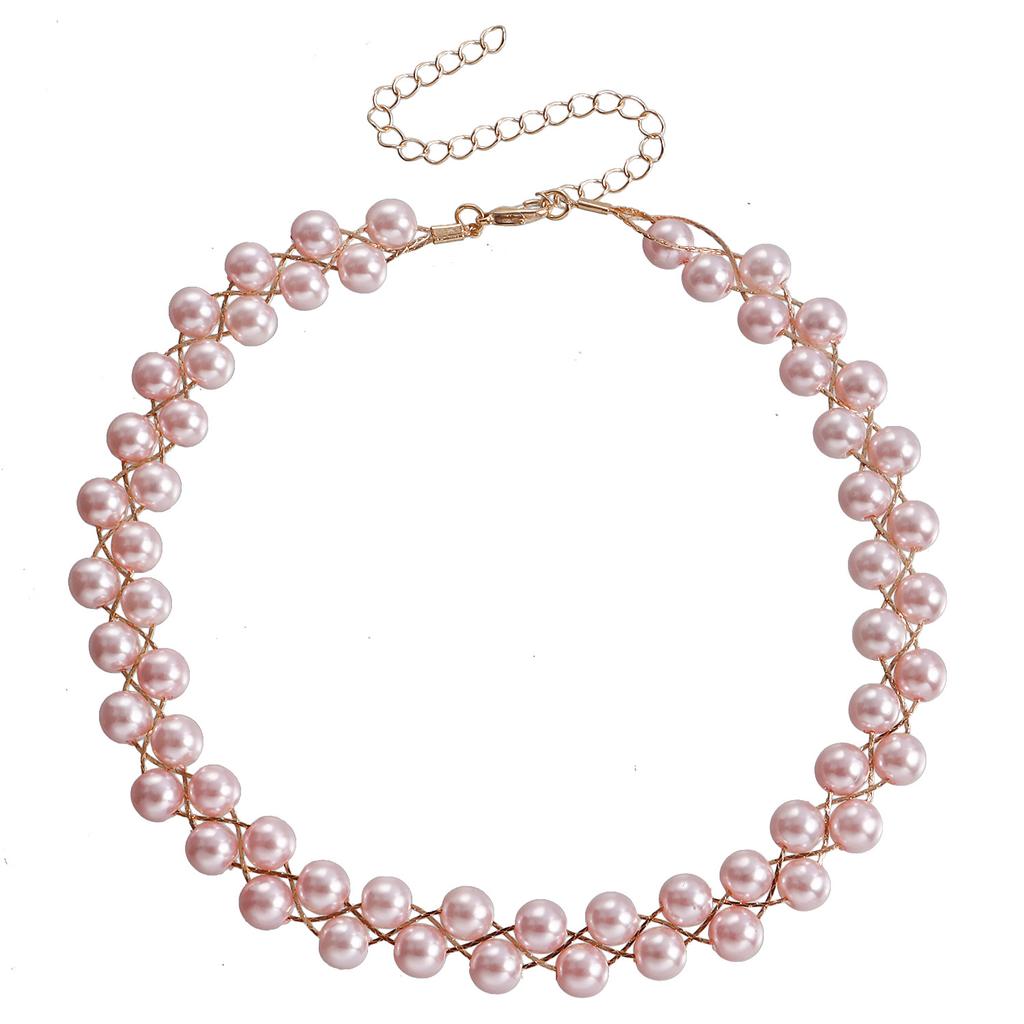 Light Luxury Atmosphere High Sense Imitation Pearl Necklace Women Simple Elegance Versatile Cold Wind Collarbone Chain