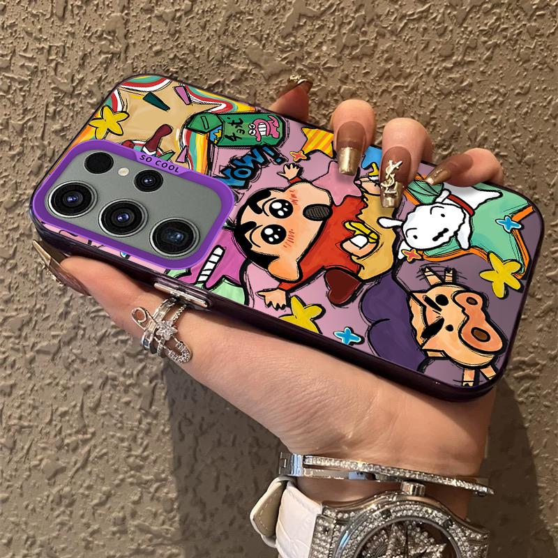 C-Crayon Shin-chans Case for Samsung Galaxy A36 A35 A34 A32 A30 A26 A25 A24 A23 A22 5G 4G A20 A16 A15 A14 A13 A12 Acrylic Cover