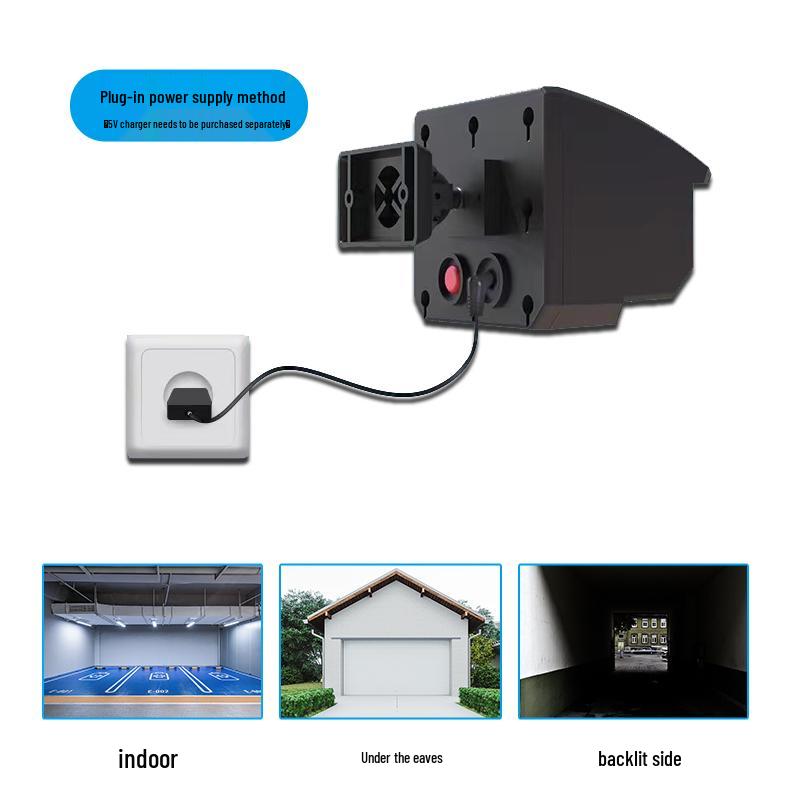 Black Iron Solar Wireless Anti-Theft Infrared Security Alarm for Fish Ponds and Orchards