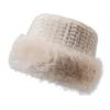 Faux Fur Faux Fur Bucket Hat Thick Fleece Inner Face Slimming Basin Hat  Outdoor Cold Proof