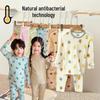 Kids' Autumn Cotton Pajama Set: Boys' Warm Underwear and Little Girls' Flannel Base Layers for Winter