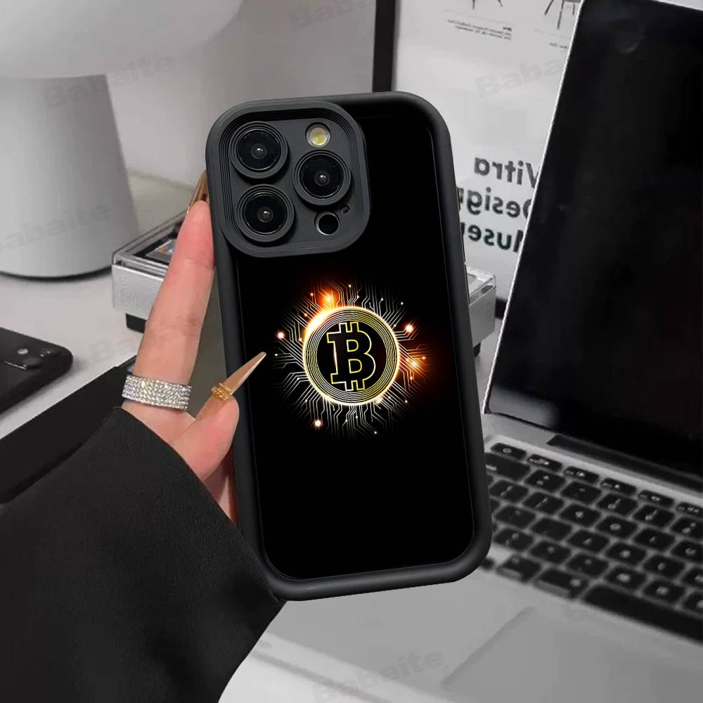 B-Bitcoin Phone Case For IPhone 17 16 15 14 13 12 11 Air Plus Pro Max Soft Back Cover