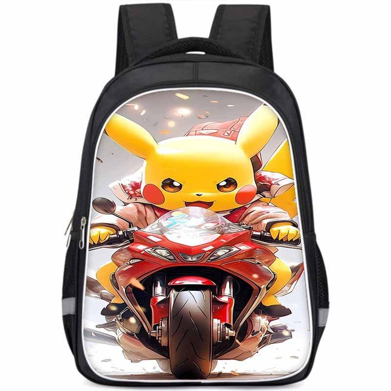 Pikachu Large Capacity Lightweight 3d Oxford Cloth Kids Backpack For School Education