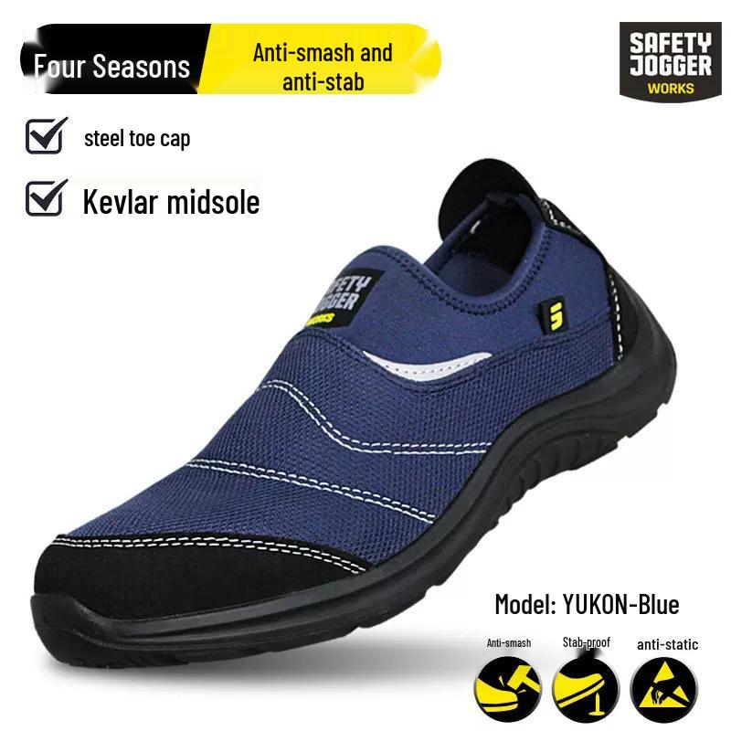 Safety Jogger YUKON Lightweight Mesh Anti-Smash, Anti-Puncture, Anti-Static Work Shoes Color: Sea Blue; Size: 40