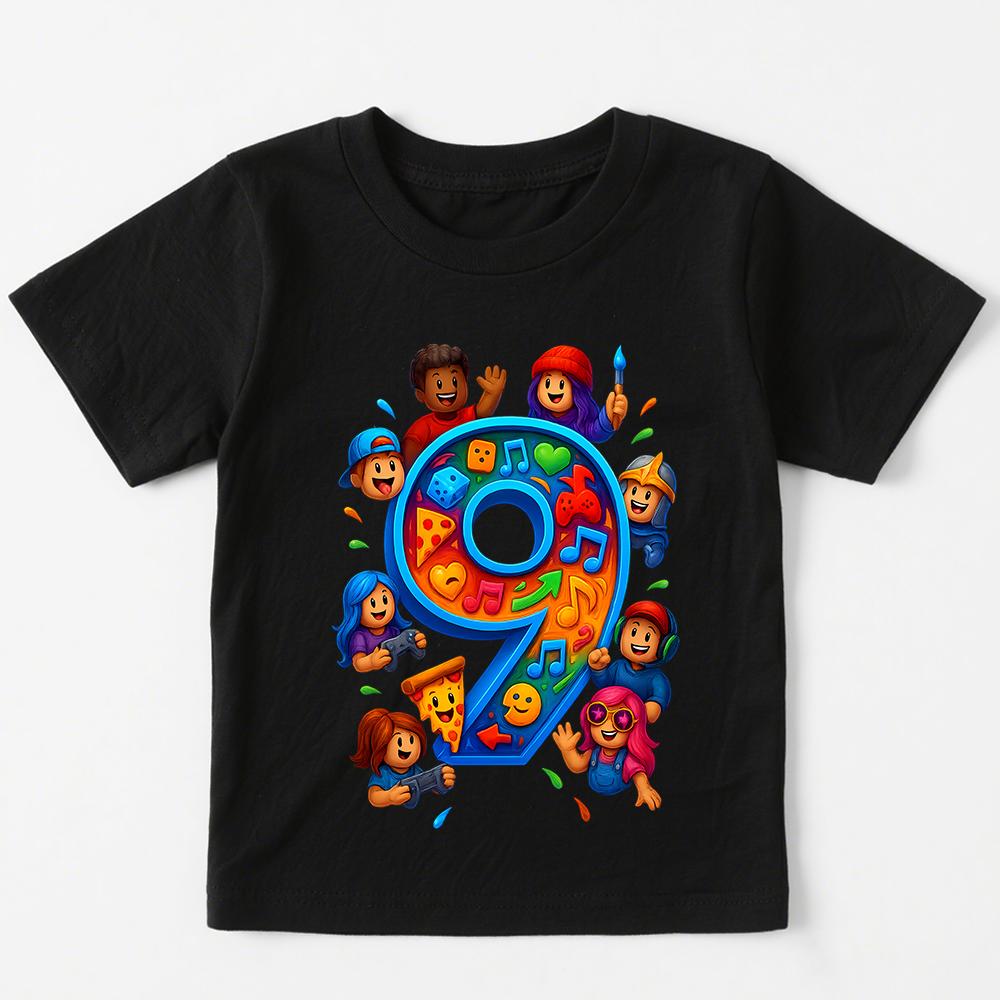 Fashion Roblox Printed T-shirts for Boys and Girls Birthday T-shirt 1 to 9 Years Old Kids T-shirt Casual Short Sleeve Tees Top Children Clothing