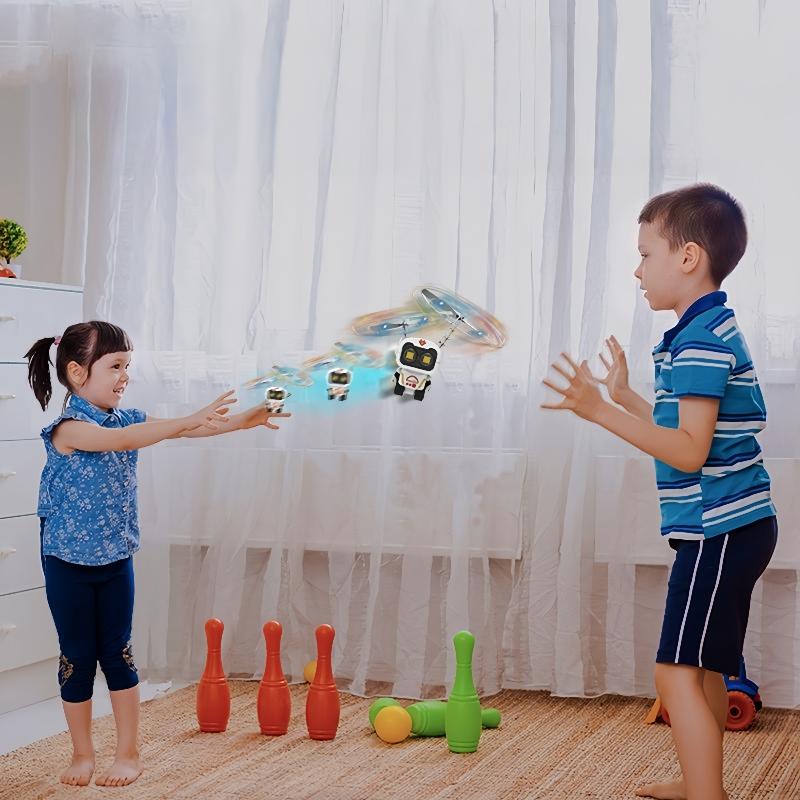 1 Set Astronaut Style Aircraft Helicopter Toys Mini Infrared Induction Flying Toy Induction Flying Machine Automatic Flight Toy