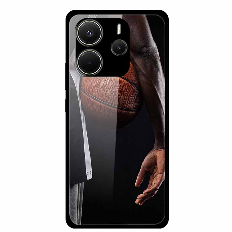 For Redmi Note 14 4G Phone Case Note14 Coque Hard Tempered Glass Back Cover For Xiaomi Redmi Note 14 5G Case Shell Soft Bumper