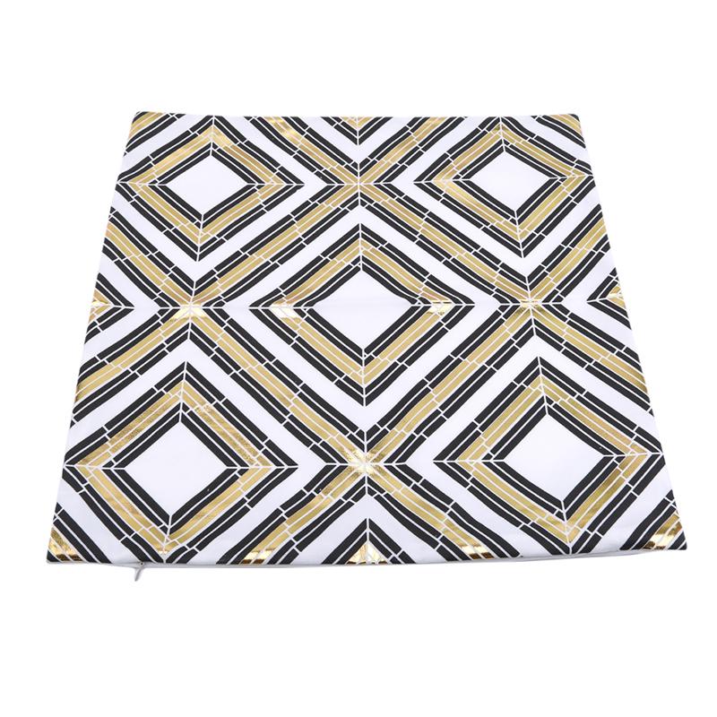 Geometry Bronzing Pillowcase Cover Strip Pillows Cases Bedroom Home Decorative Throw Pillowcases