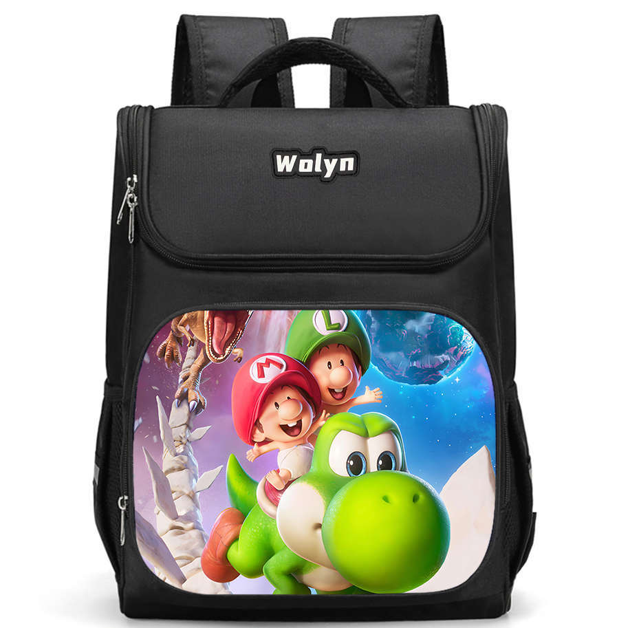 Der Super Mario Galaxy Film Strapazierfähiger Rucksack mit mehreren Fächern für Schulkinder Mit atmungsaktiven Air-Cushion-Trägern