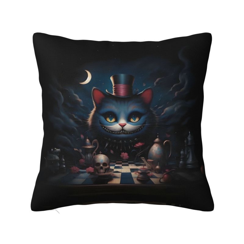 Federe Cuscino Personalizzate Disney Alice nel Paese delle Meraviglie Gatto dello Cheshire Divertente Velluto Lusso Decorazione Cuscino Salotto