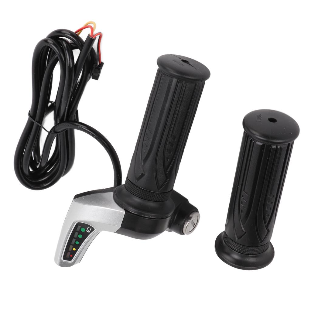 1 Pair Electric Bike Throttle Grip Universal Electric Scooter Wire Twist Throttle Grip with LED