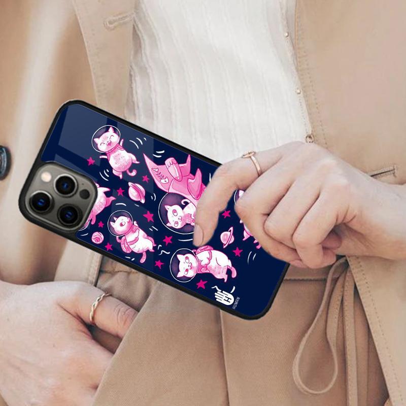 

Space Happy Cats Magnetic Phone Case For APPLE iPhone 17 Air 16 14 13 12 Pro Max 15 Plus Wireless Charge With MagSafe Cover iPhone 14