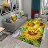 3D Oil Painting Sunflower Carpet for Living Dining Room Bedroom Kitchen Van Gogh Sunflower Nursery Rug Floor Non Slip Area Rug