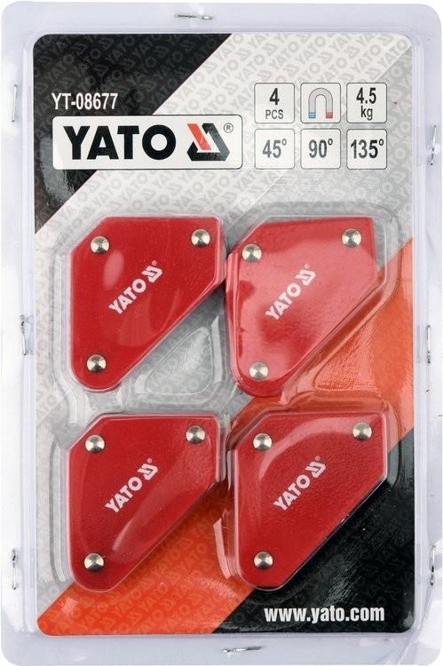 Set Of 4 Magnetic Angle Welders Mini Yt-08677 Yato