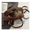 IELGY Korean Niche Portable Bowling Bag Trendy Autumn Winter Retro All-Match Frosted Messenger Small Square Bag