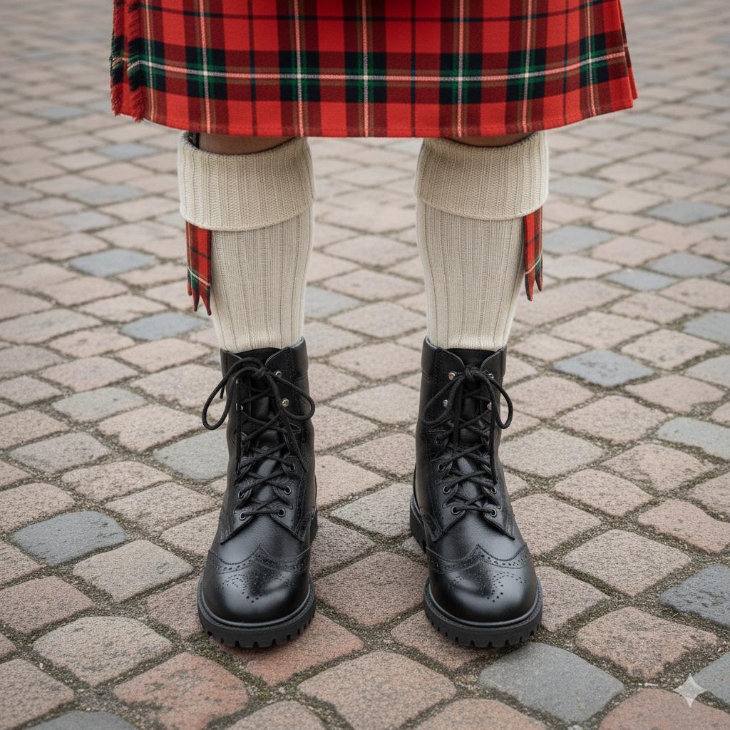 Ghillie Brogues Lungi Brogues din Piele Pantofi Kilt Scoțian Cizme Oxford pentru Kilt Îmbrăcăminte Scoțiană