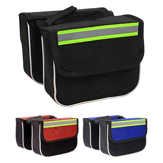 Bicycle Saddle Bag Large Capacity Waterproof Flip Opening Bicycle Oxford Cloth Front Beam